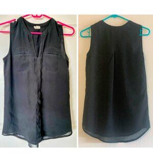 Sheer sleeveless black top by Japna